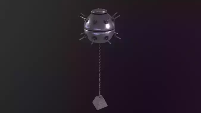 Metal Naval Mine 3D Model