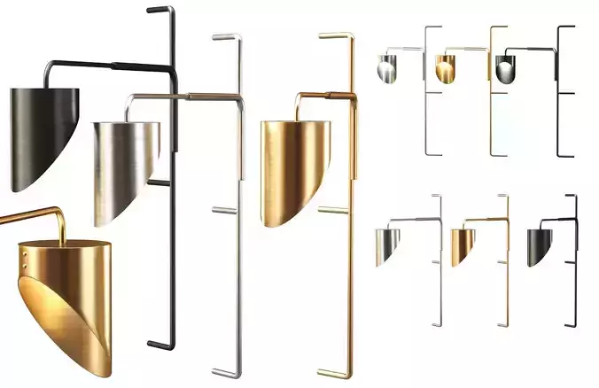 Jack wall light by Bpoint Design 3D model