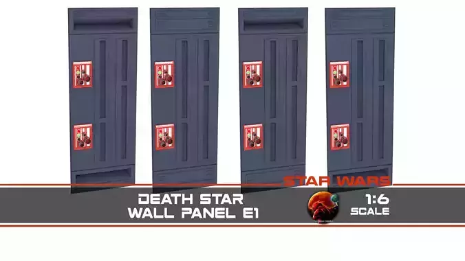 Death Star Wall Panel - E1 - 1-6 scale Hottoys  3D print model