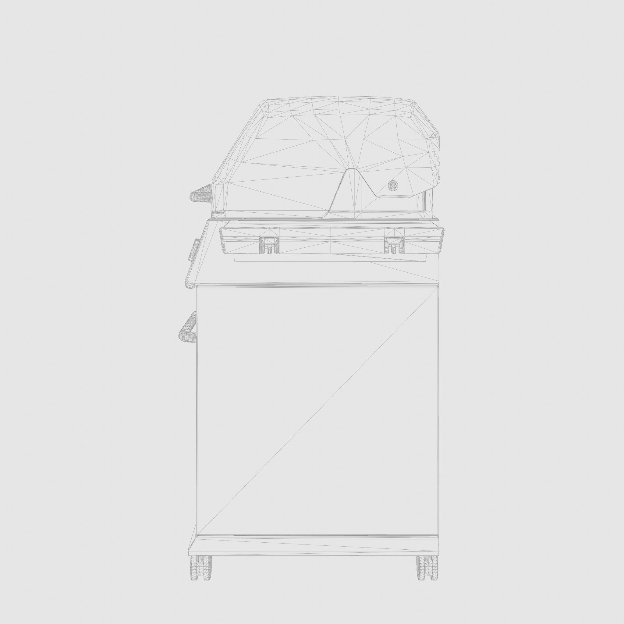 Crown Cabinet Barbecue and Grill 3D Model Low-poly 3D model_6