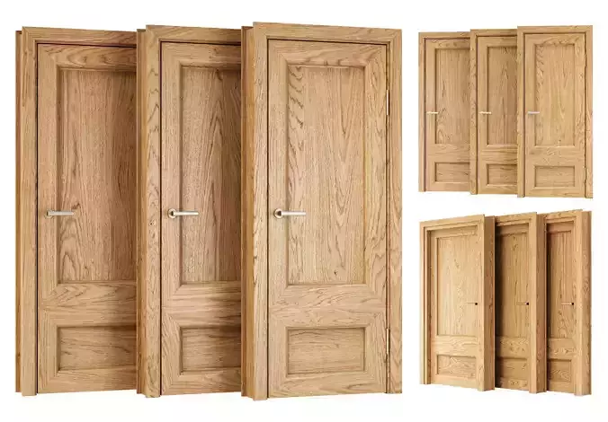 Wooden Door Set V4 
