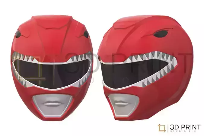 Red Ranger helmet MMPR  3D print model