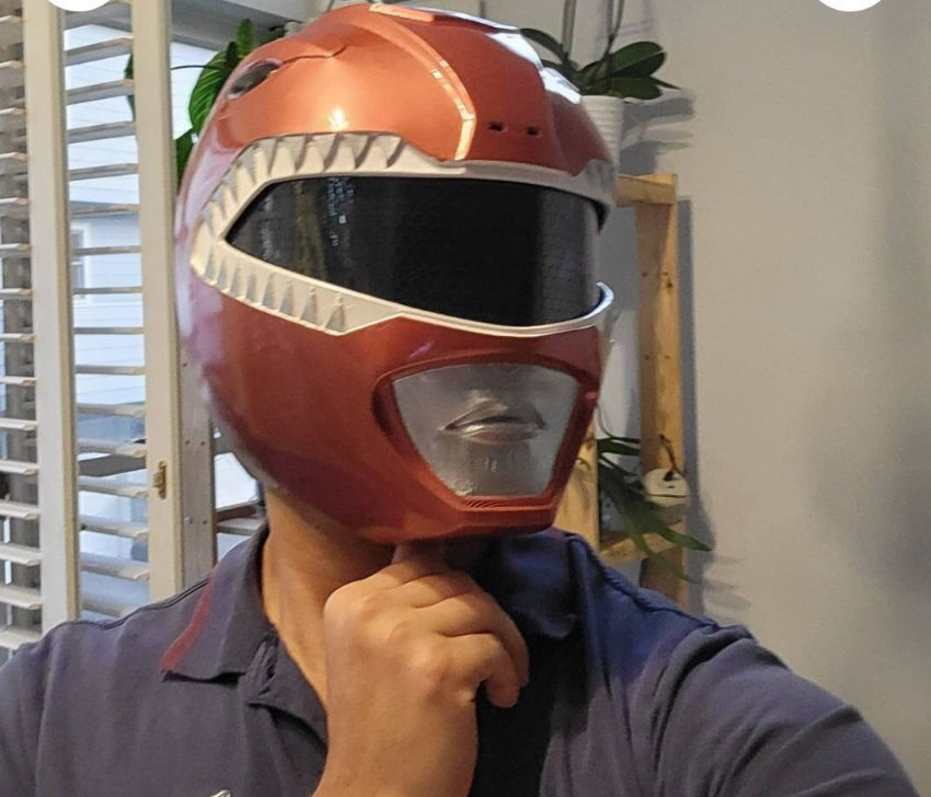 Red Ranger helmet MMPR  3D print model_4