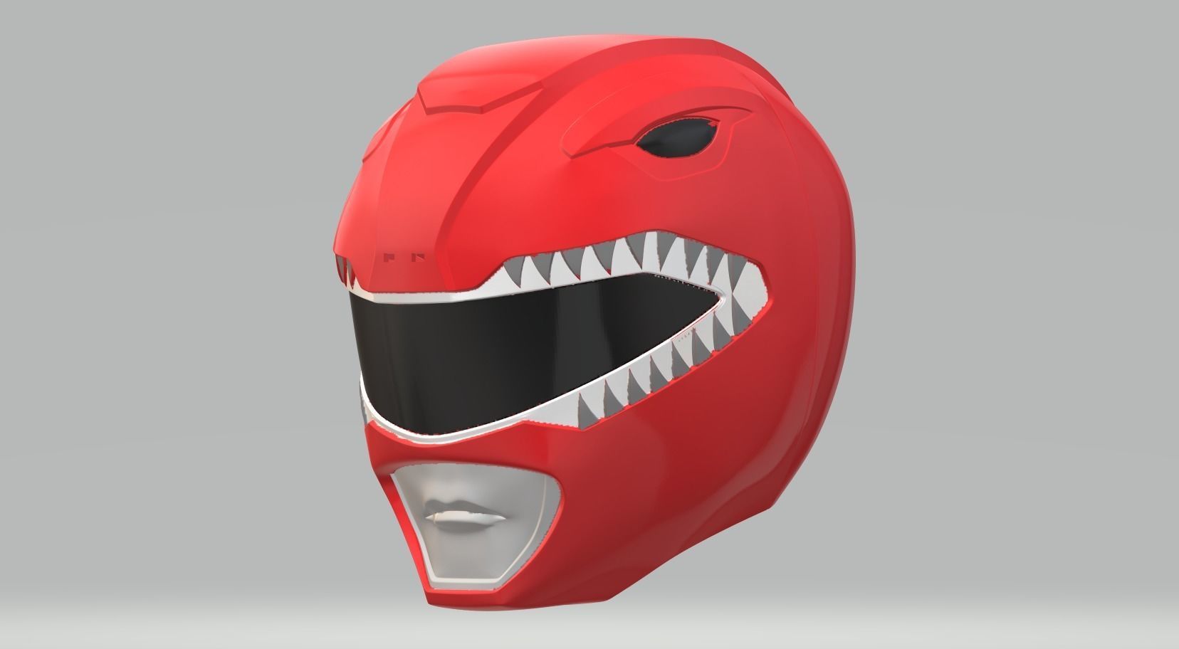 Red Ranger helmet MMPR  3D print model_3