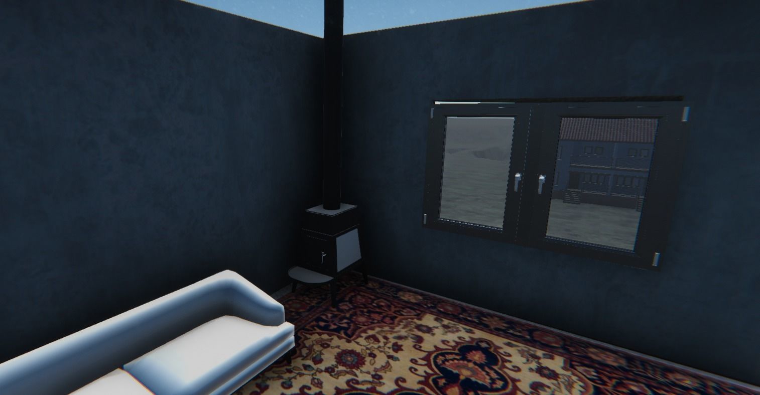 concrete village house  Low-poly 3D model_7