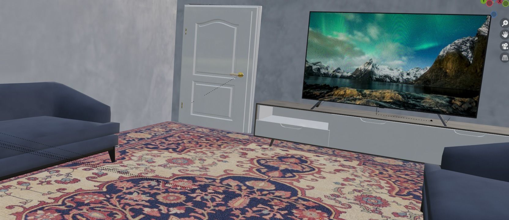 concrete village house  Low-poly 3D model_9