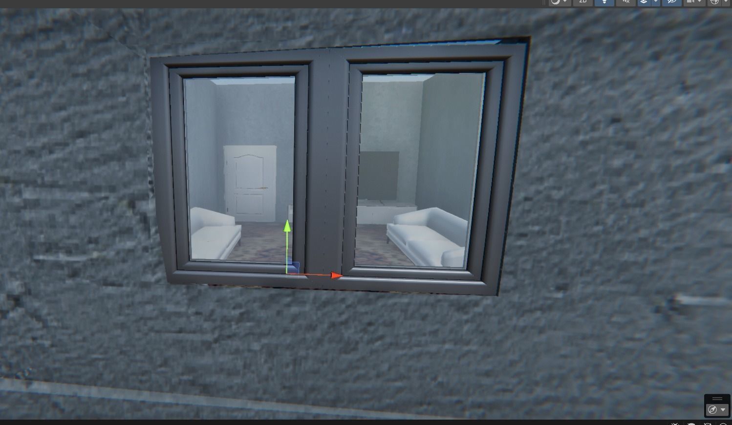 concrete village house  Low-poly 3D model_3