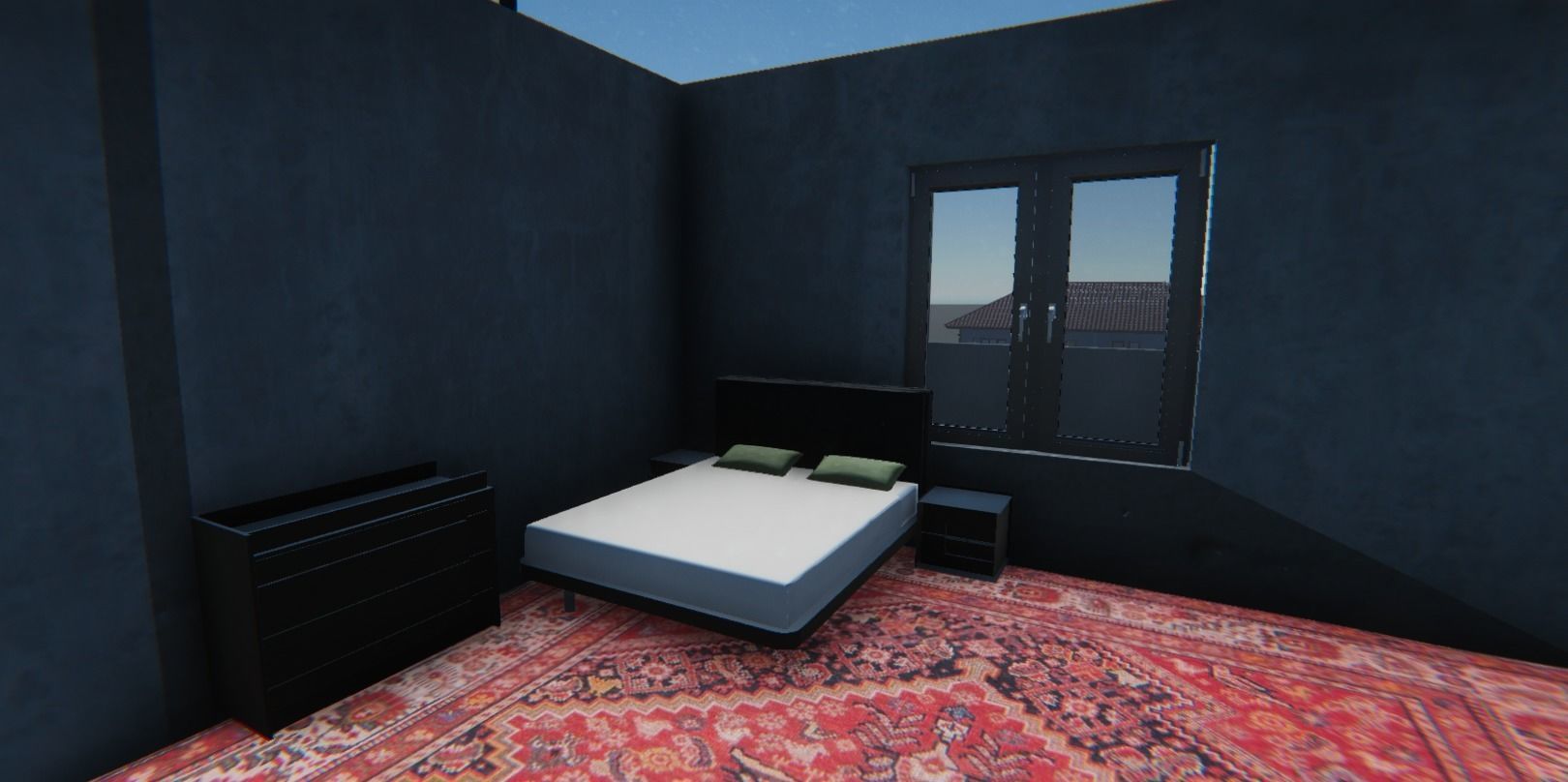 concrete village house  Low-poly 3D model_8