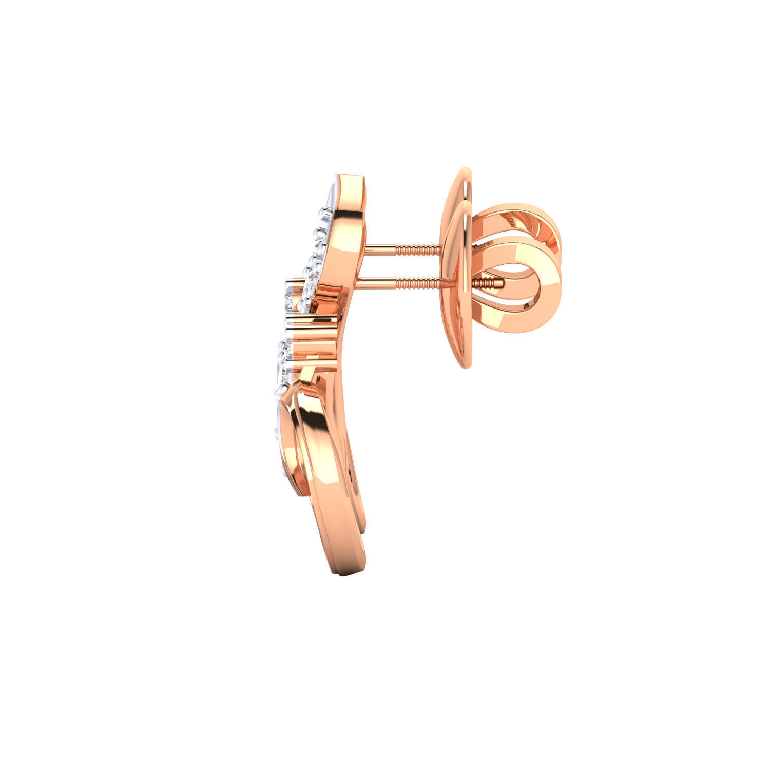 Women Earrings STL JCD OBJ FBX Renders Details 3D print model_5