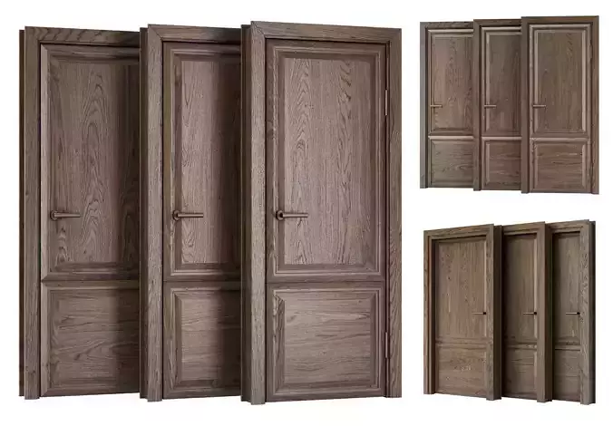 Wooden Door Set V7 