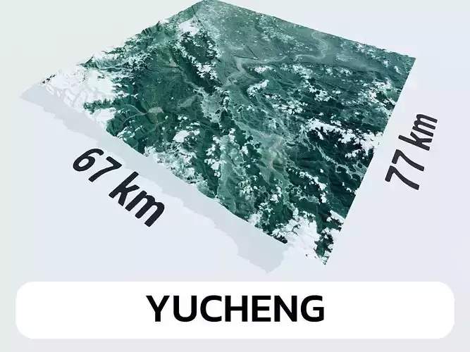 Yucheng China City Landscape 3D Model