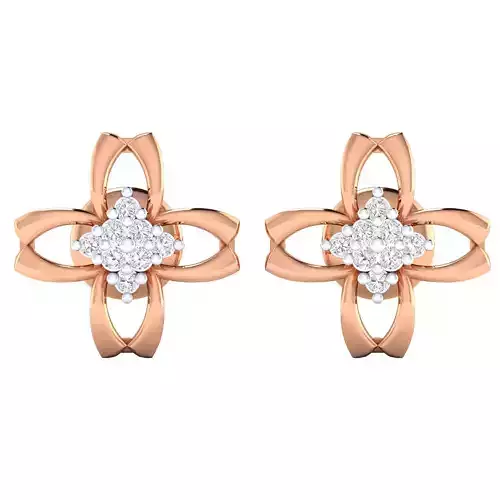 Women Stud Earrings STL JCD OBJ FBX Renders Details