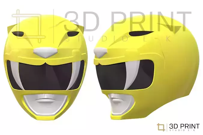 Yellow Ranger helmet MMPR  3D print model