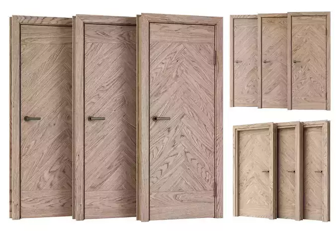 Wooden Door Set V9 