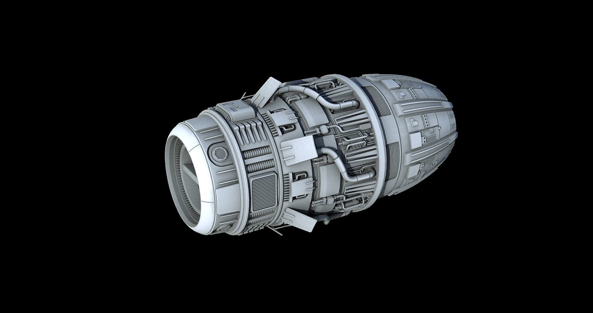 Sci-Fi Engine Pack 3D model_8