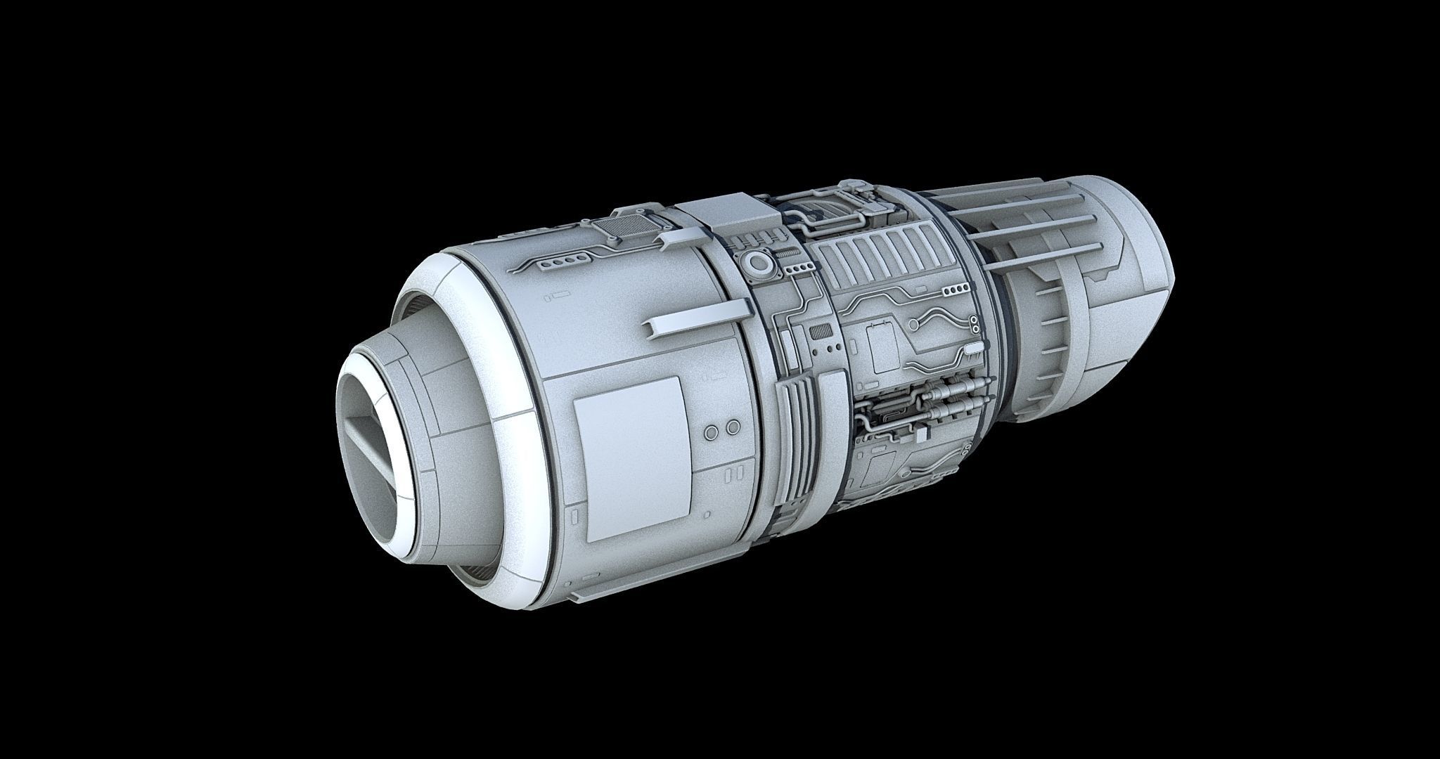 Sci-Fi Engine Pack 3D model_11