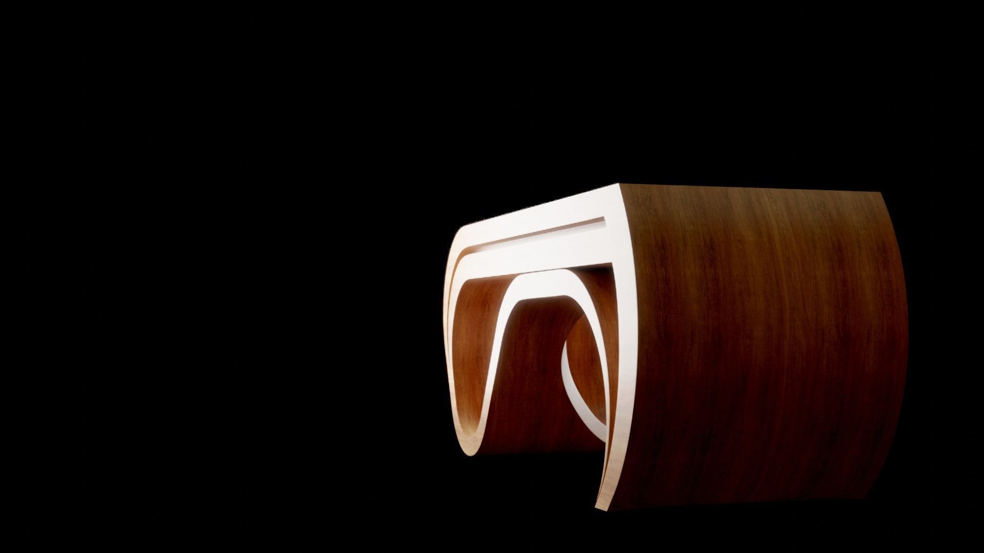 Office Desk Low-poly 3D model_11