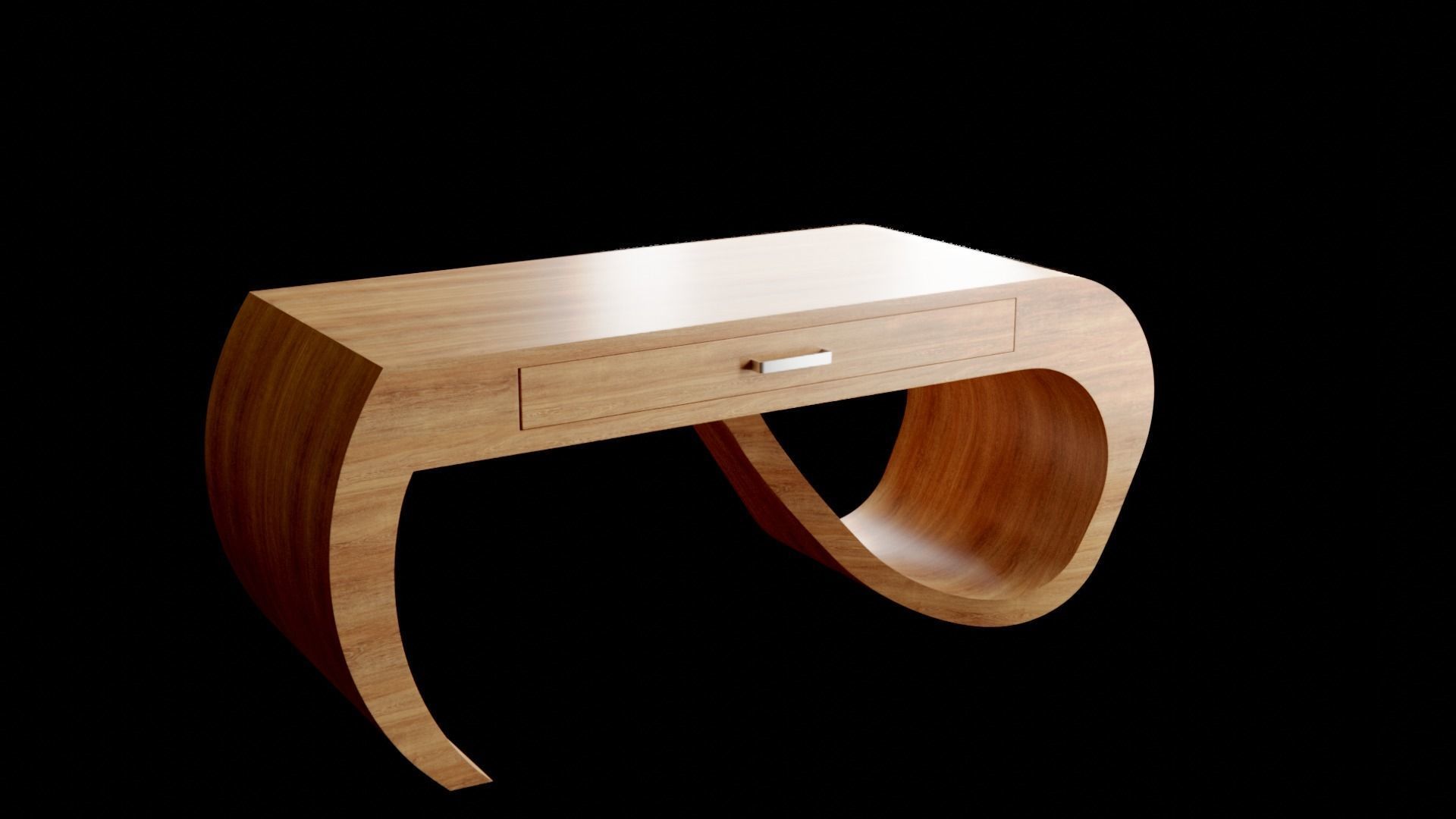 Office Desk Low-poly 3D model_12