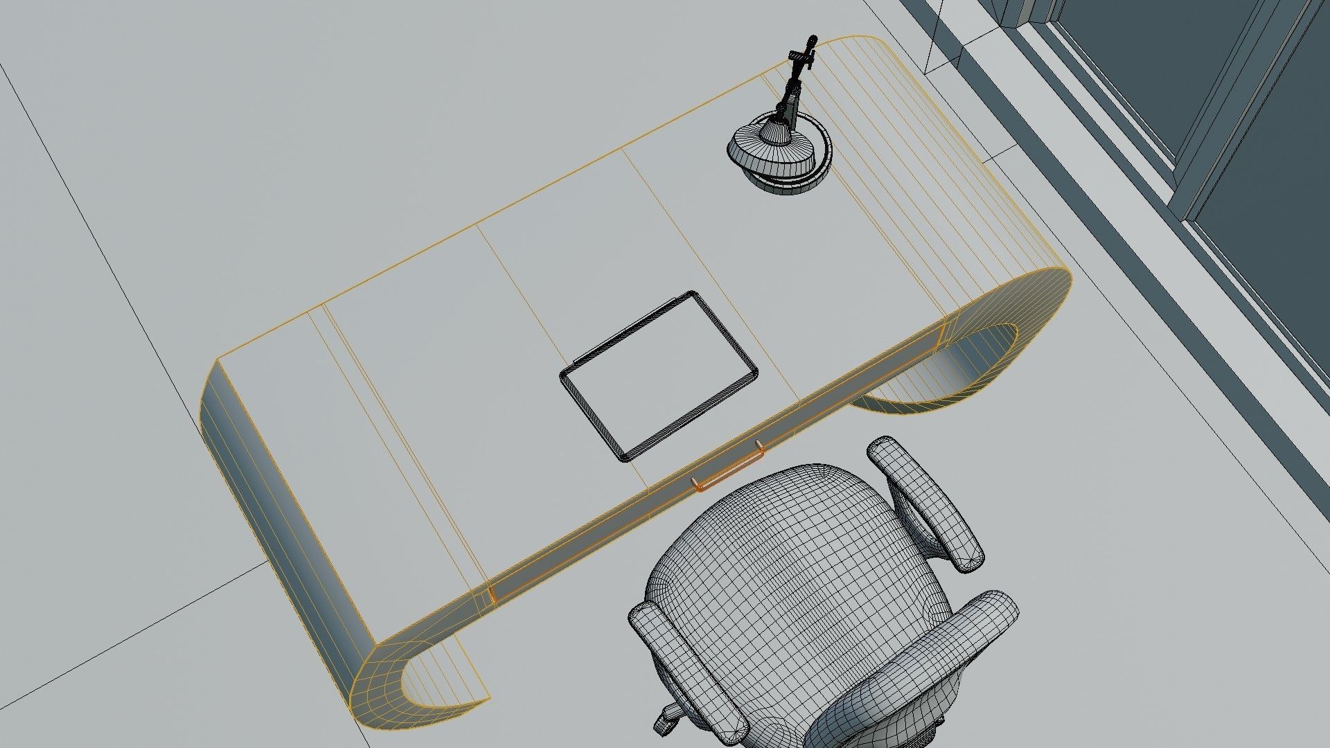 Office Desk Low-poly 3D model_18