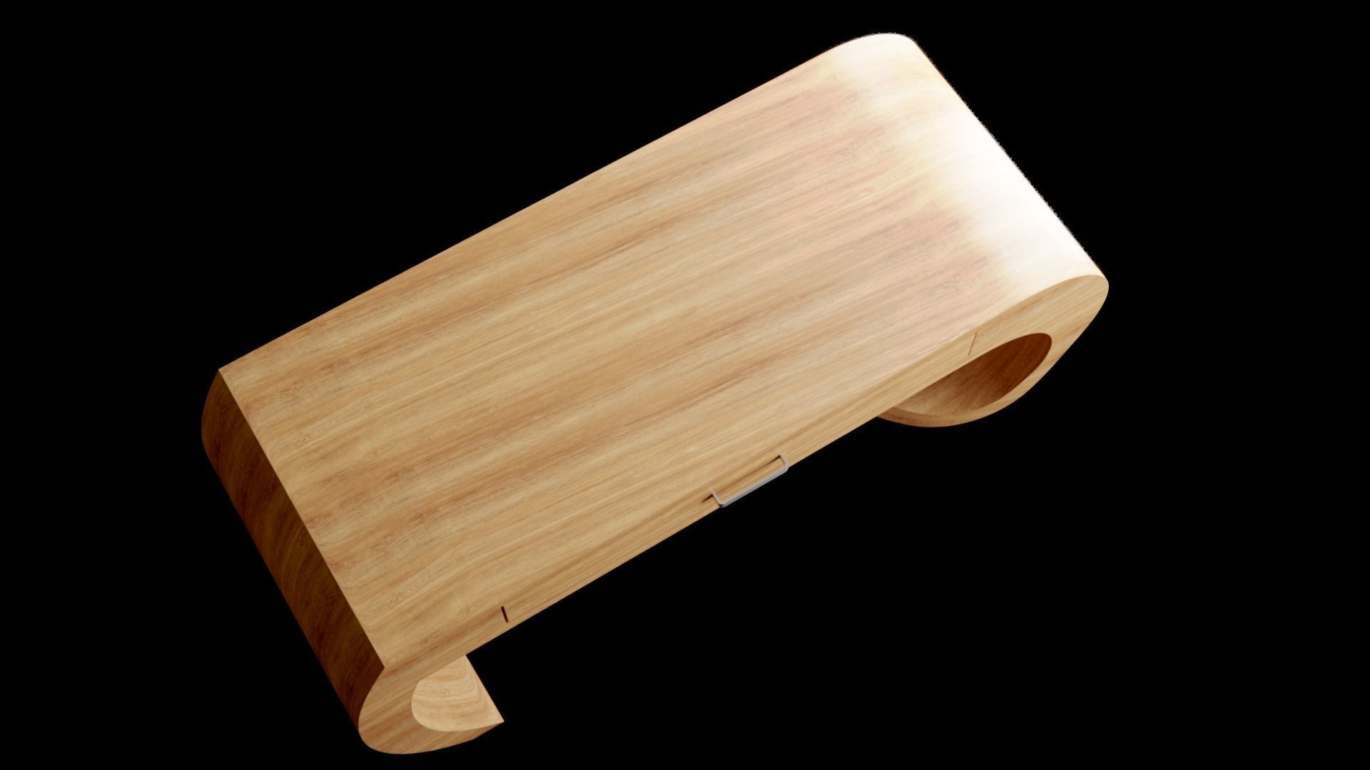 Office Desk Low-poly 3D model_13