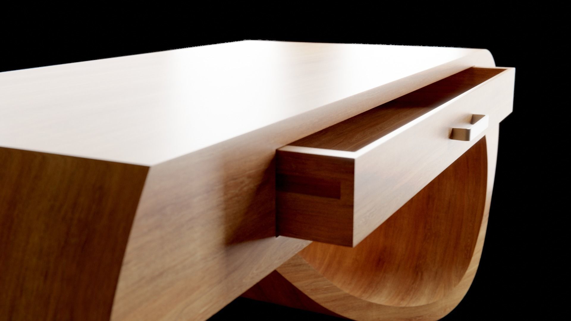 Office Desk Low-poly 3D model_14