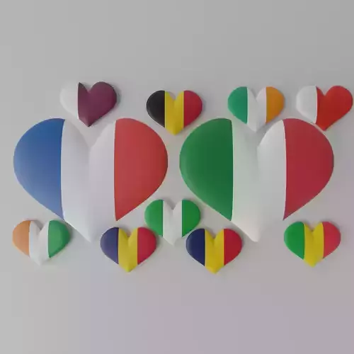 Heart Shaped Flag Collection
