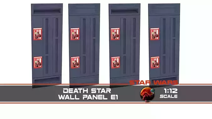 Death Star Wall Panel - E1 - 1-12 scale Blackseries  3D print model