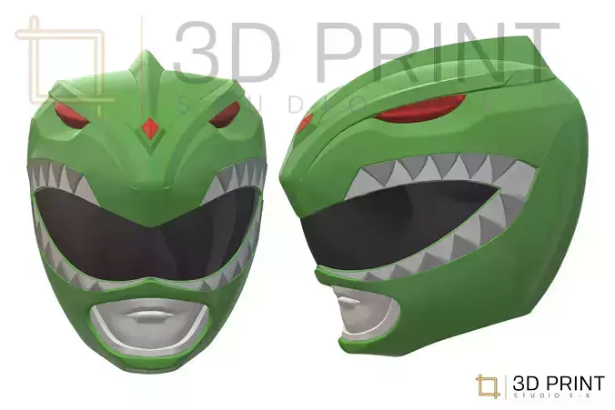 Green Ranger helmet MMPR 3D print model