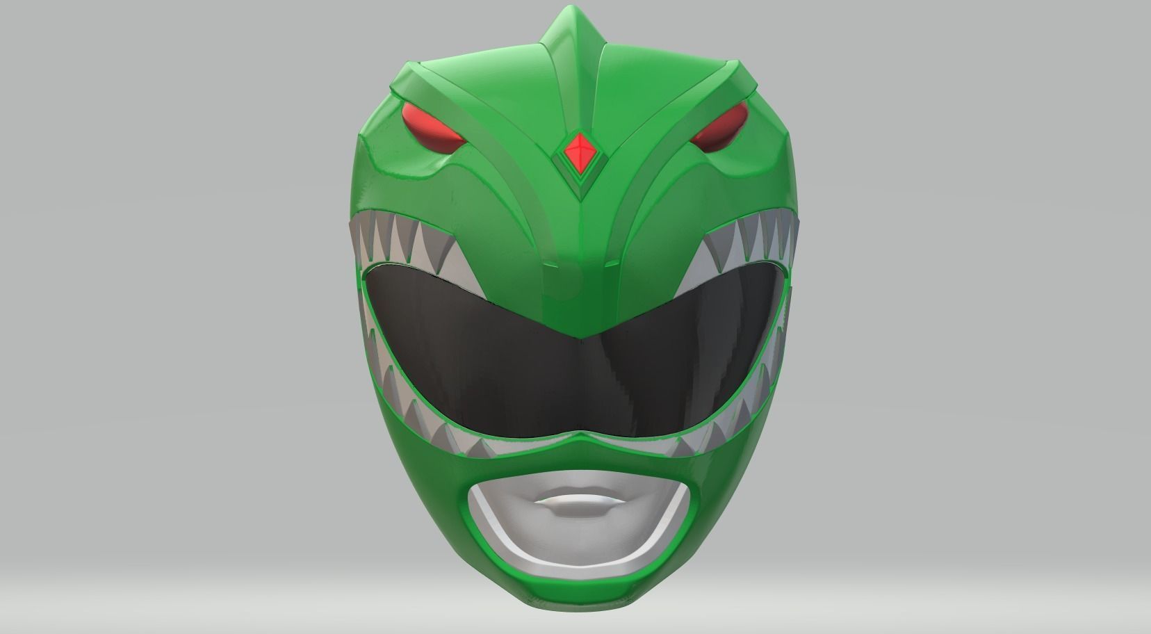 Green Ranger helmet MMPR 3D print model_2