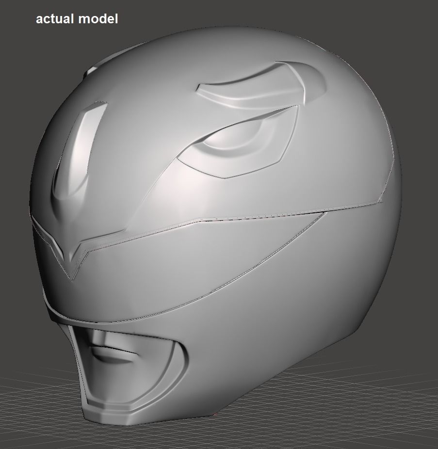 Power Rangers Blue Ranger helmet MMPR 3D print model_5