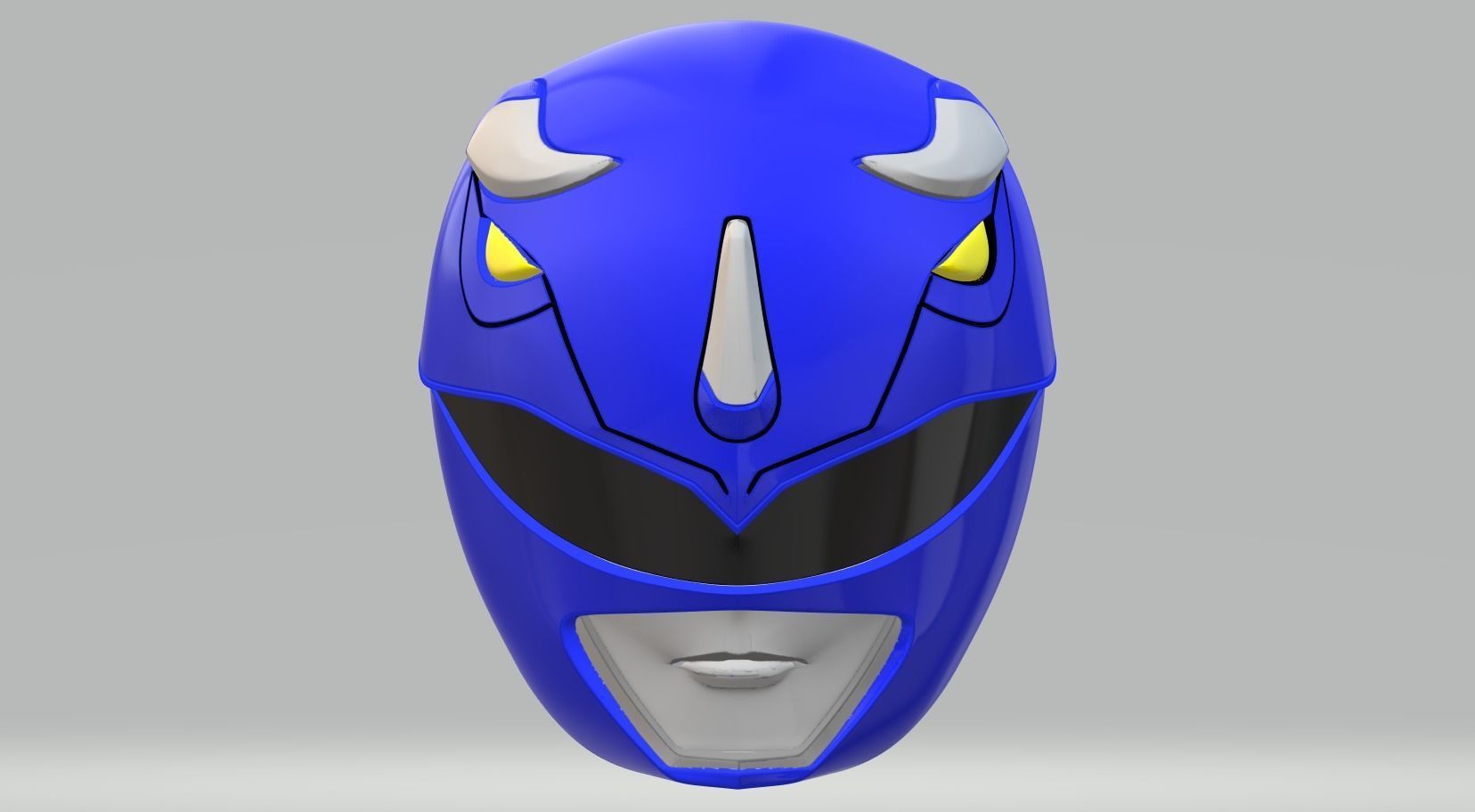 Power Rangers Blue Ranger helmet MMPR 3D print model_2