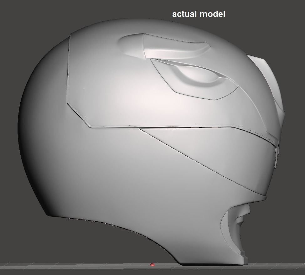 Power Rangers Blue Ranger helmet MMPR 3D print model_7