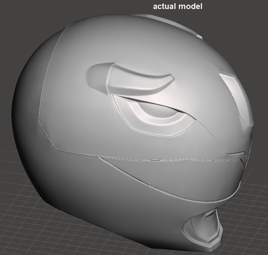 Power Rangers Blue Ranger helmet MMPR 3D print model_8