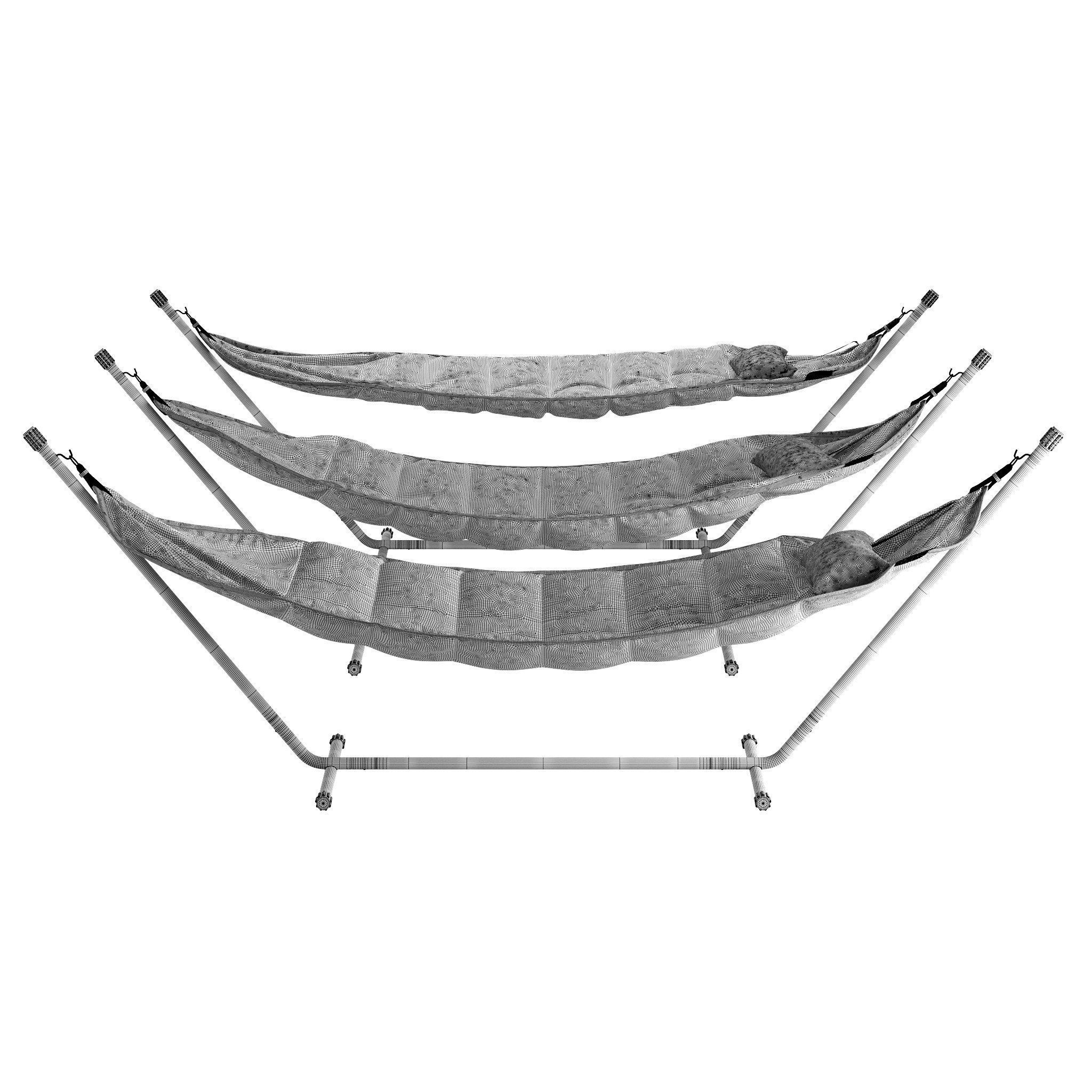 Headdemock Hammock Triple Set 3D model_7