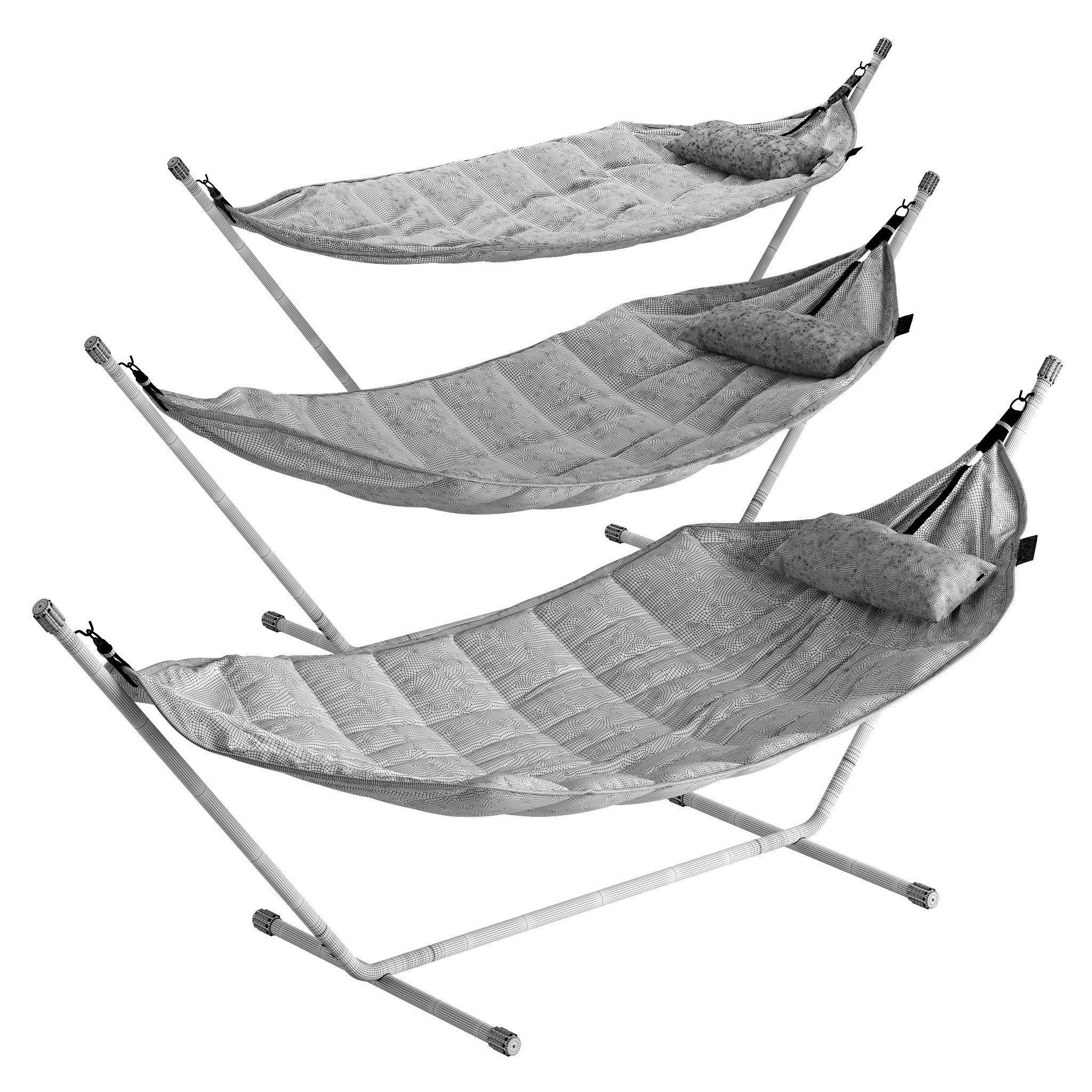 Headdemock Hammock Triple Set 3D model_1