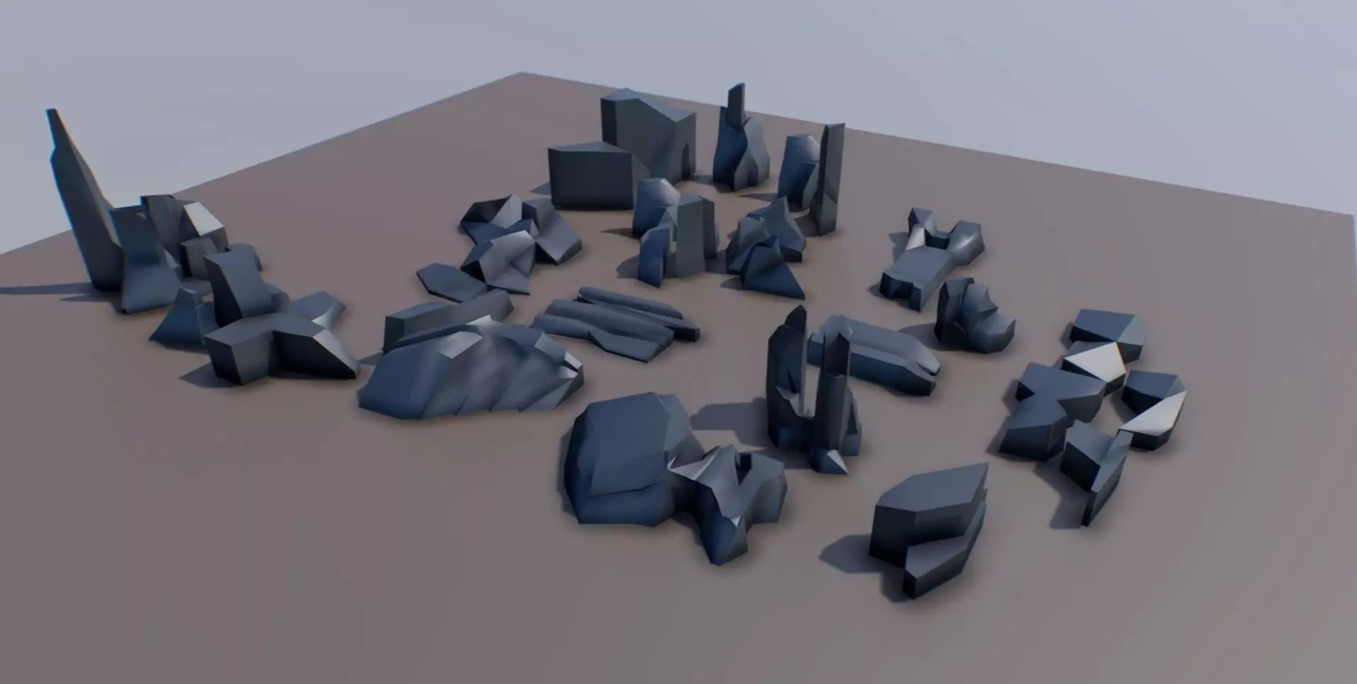 futuristic architecture set - str 3D model_0