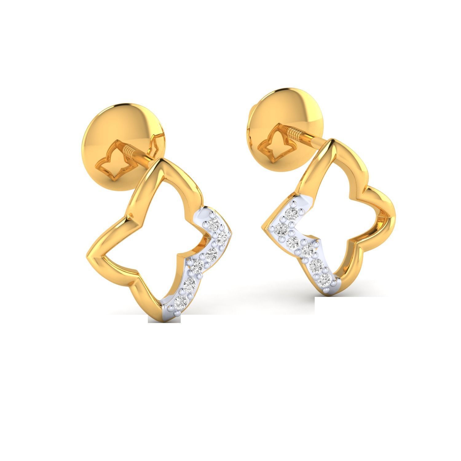 Women Earrings STL JCD OBJ FBX Renders Details 3D print model_6