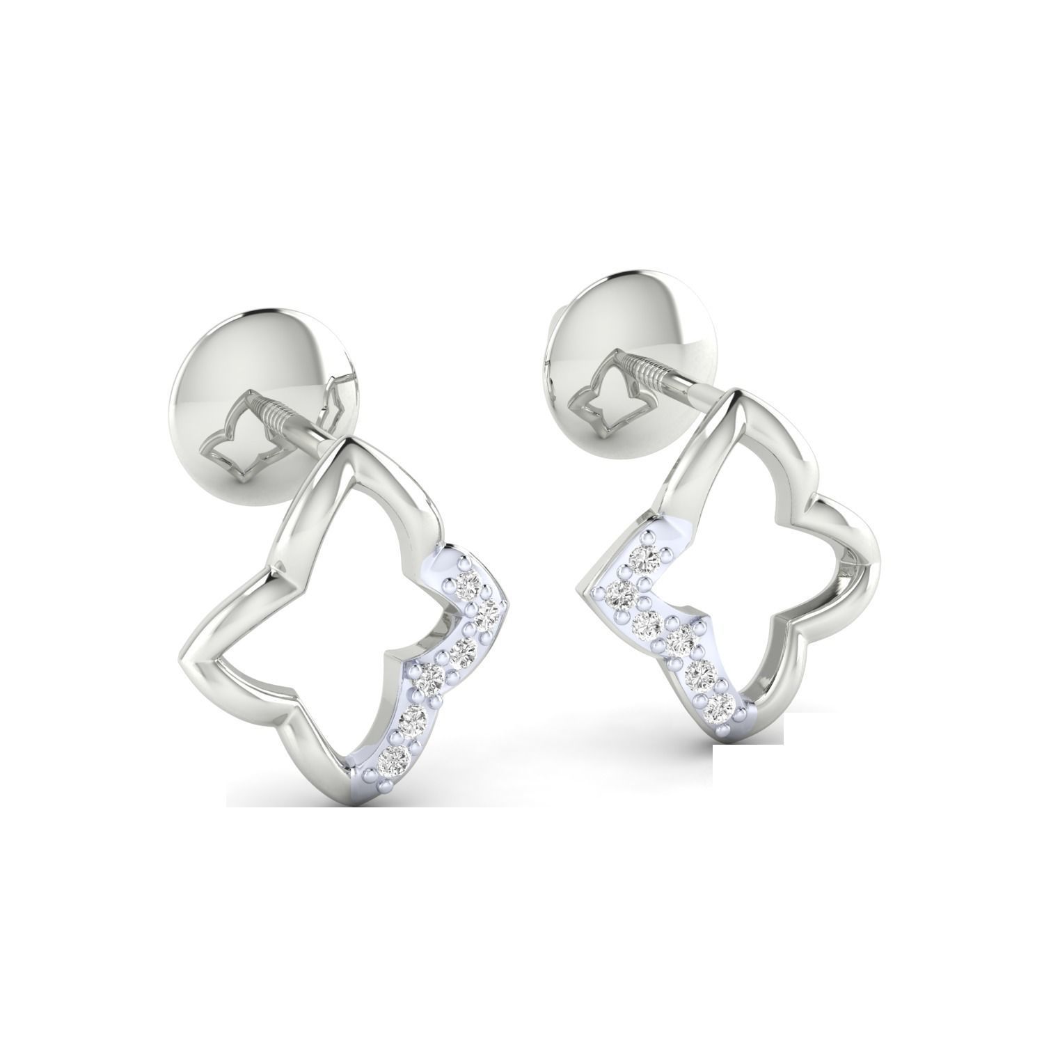 Women Earrings STL JCD OBJ FBX Renders Details 3D print model_4