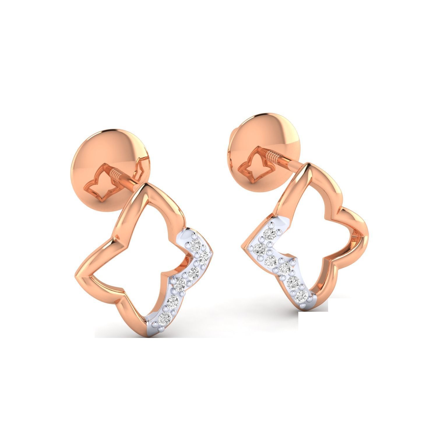 Women Earrings STL JCD OBJ FBX Renders Details 3D print model_2