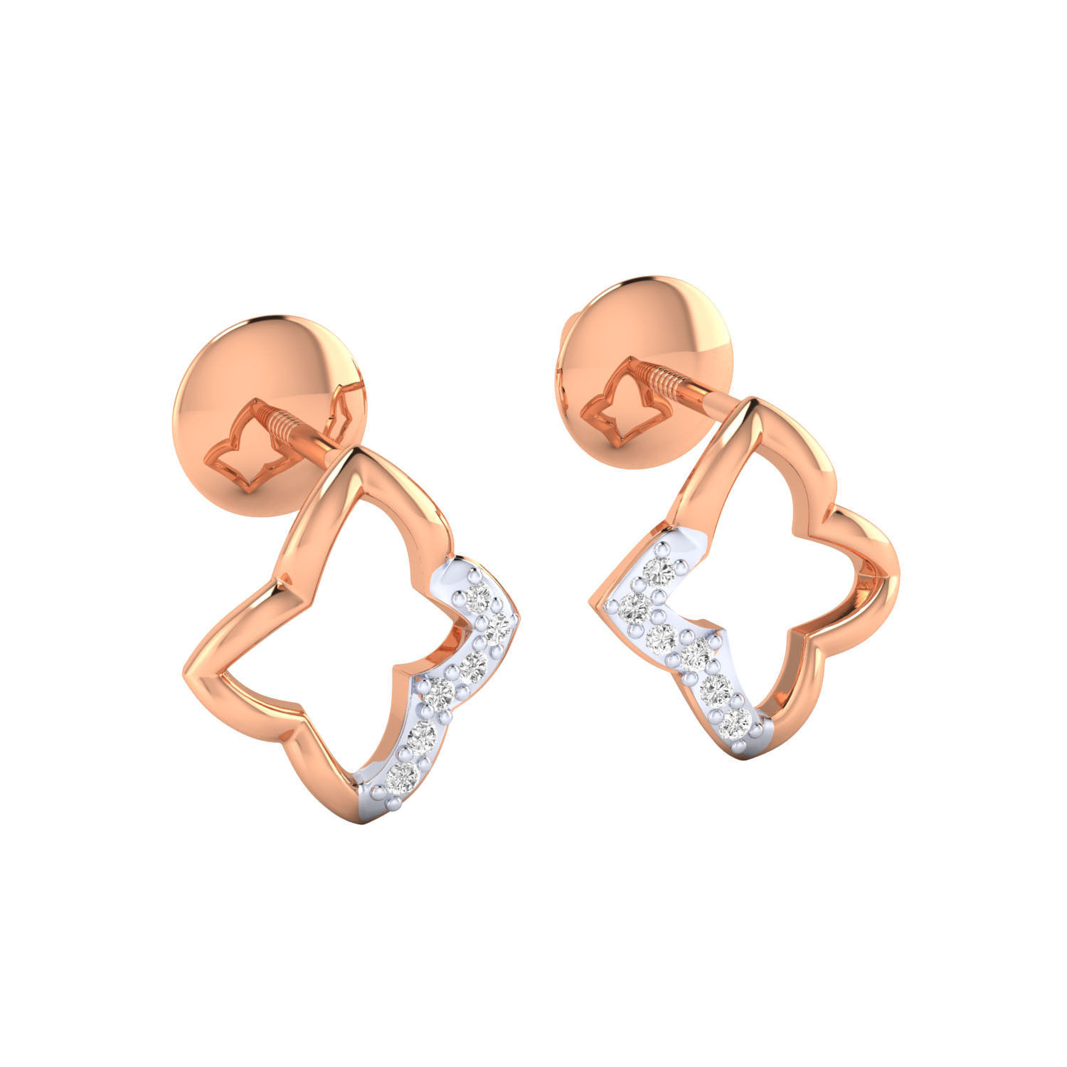Women Earrings STL JCD OBJ FBX Renders Details 3D print model_1