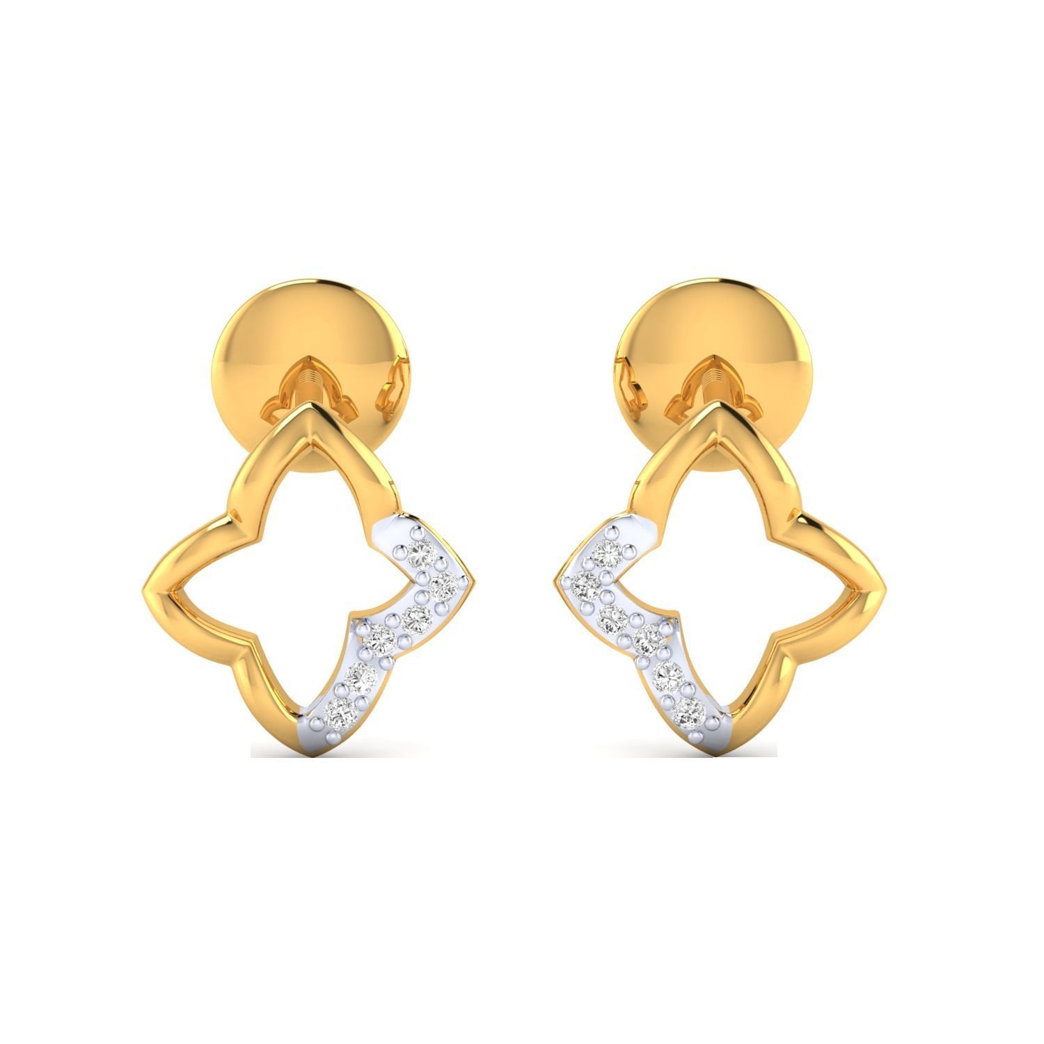 Women Earrings STL JCD OBJ FBX Renders Details 3D print model_19