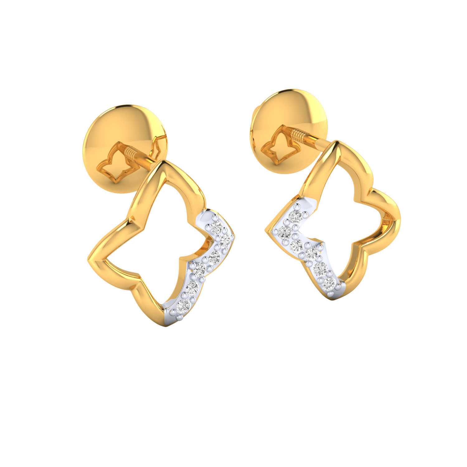 Women Earrings STL JCD OBJ FBX Renders Details 3D print model_5