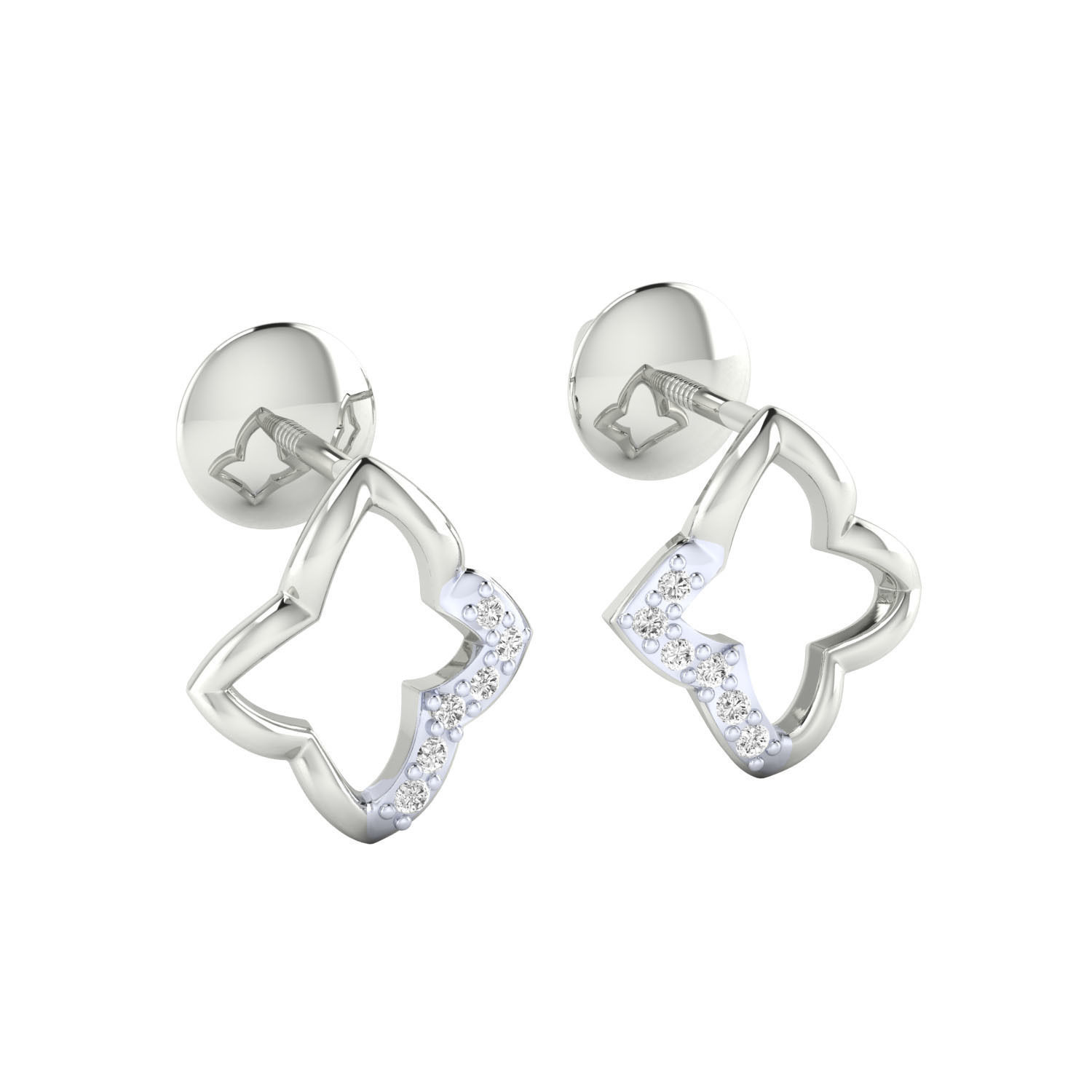 Women Earrings STL JCD OBJ FBX Renders Details 3D print model_3