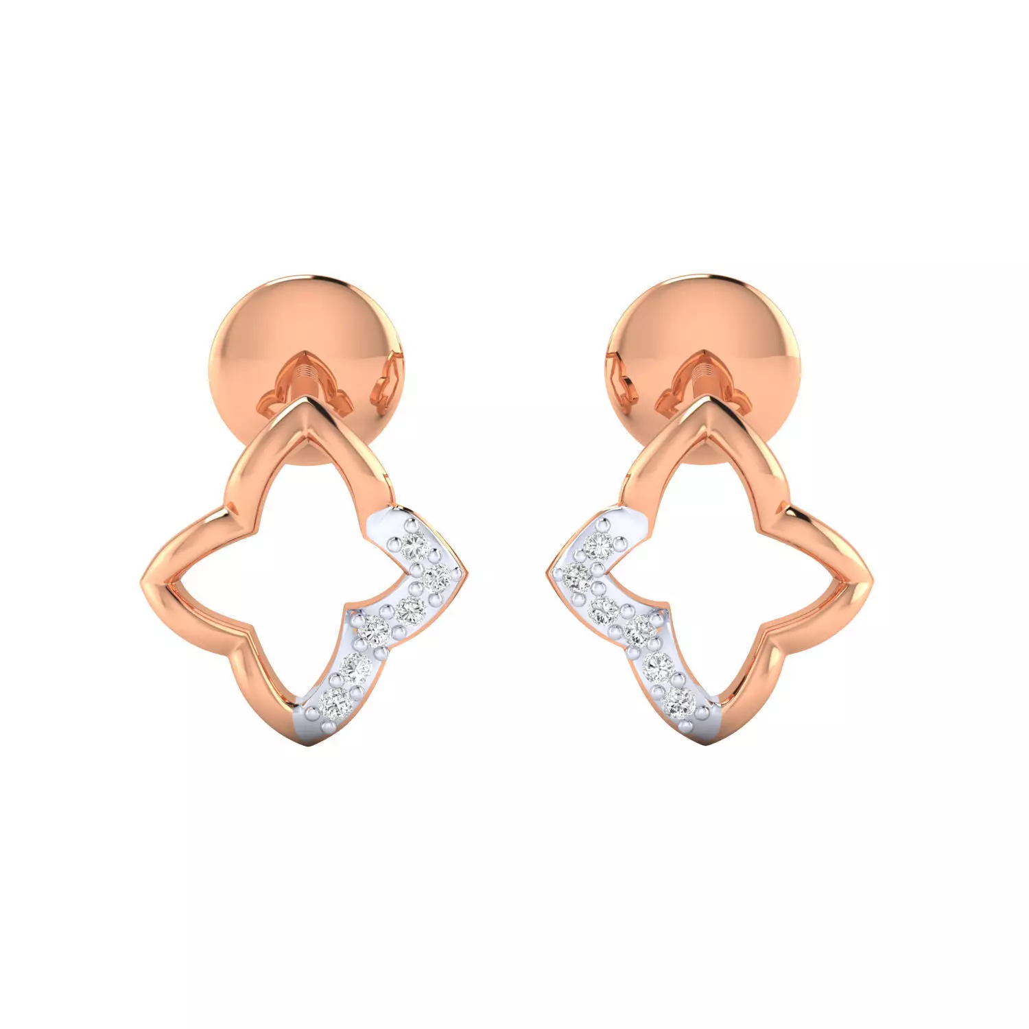 Women Earrings STL JCD OBJ FBX Renders Details 3D print model_0