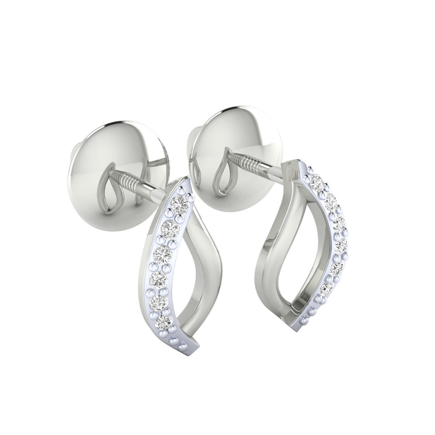 Women Earrings STL JCD OBJ FBX Renders Details 3D print model_3
