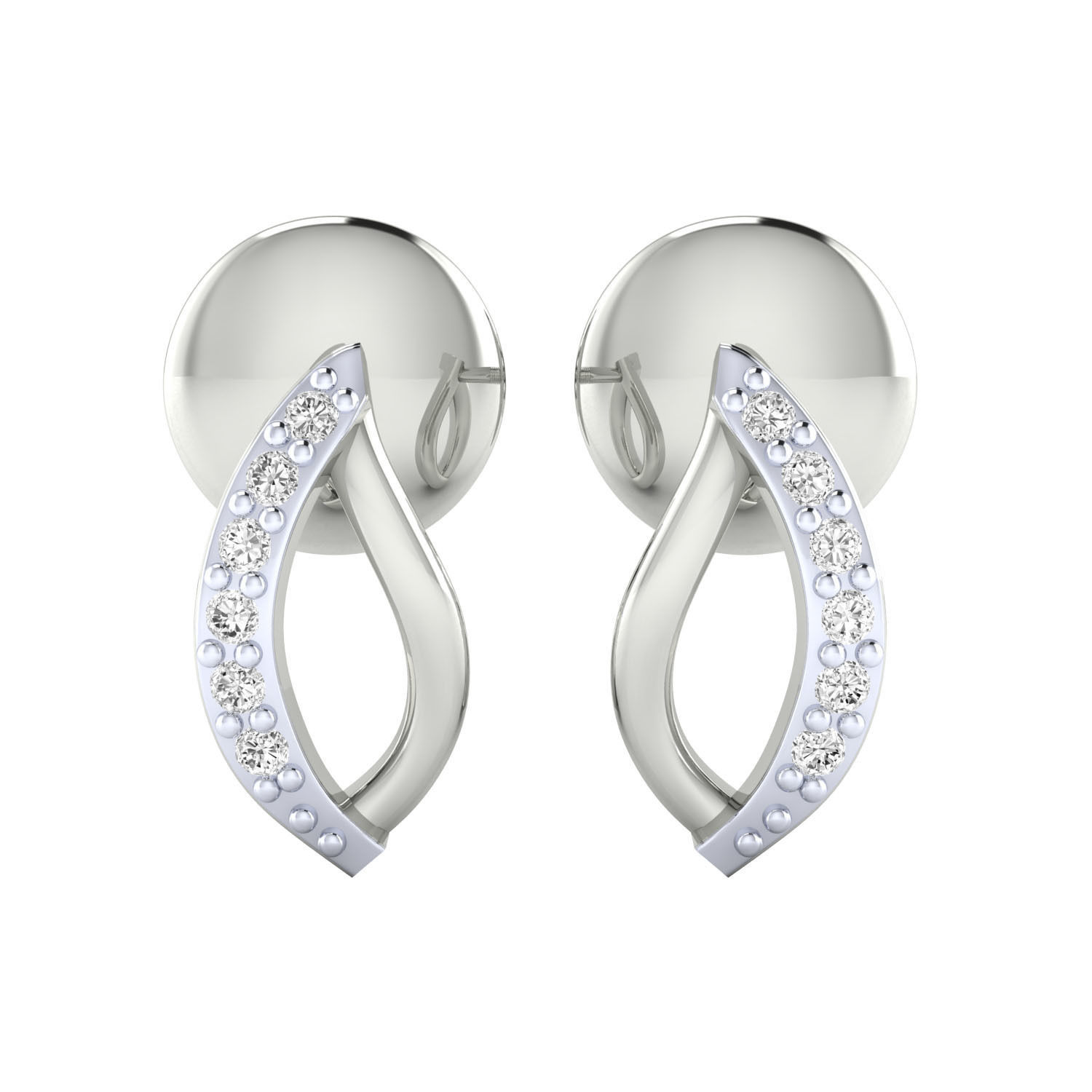 Women Earrings STL JCD OBJ FBX Renders Details 3D print model_14