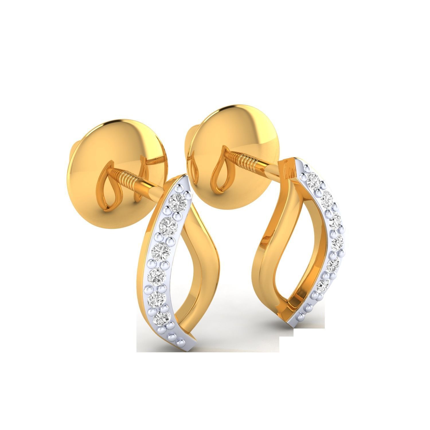Women Earrings STL JCD OBJ FBX Renders Details 3D print model_6