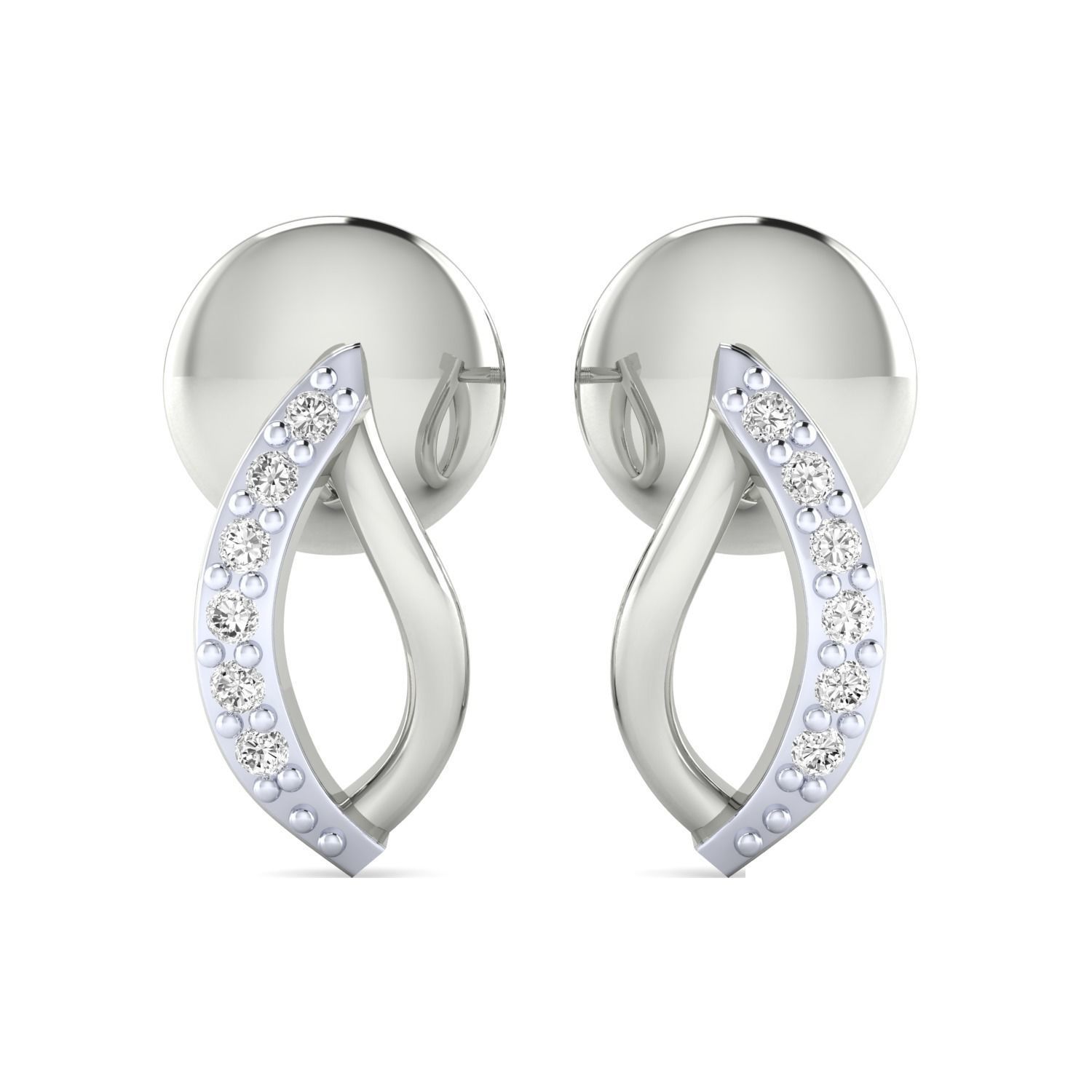 Women Earrings STL JCD OBJ FBX Renders Details 3D print model_15