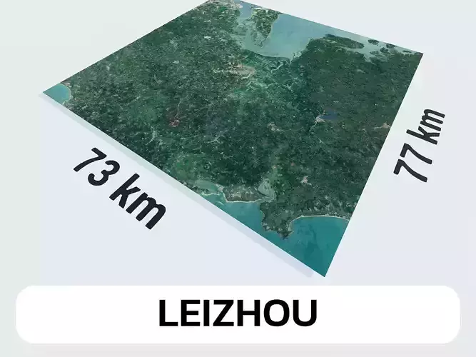 Leizhou China City Landscape 3D Model