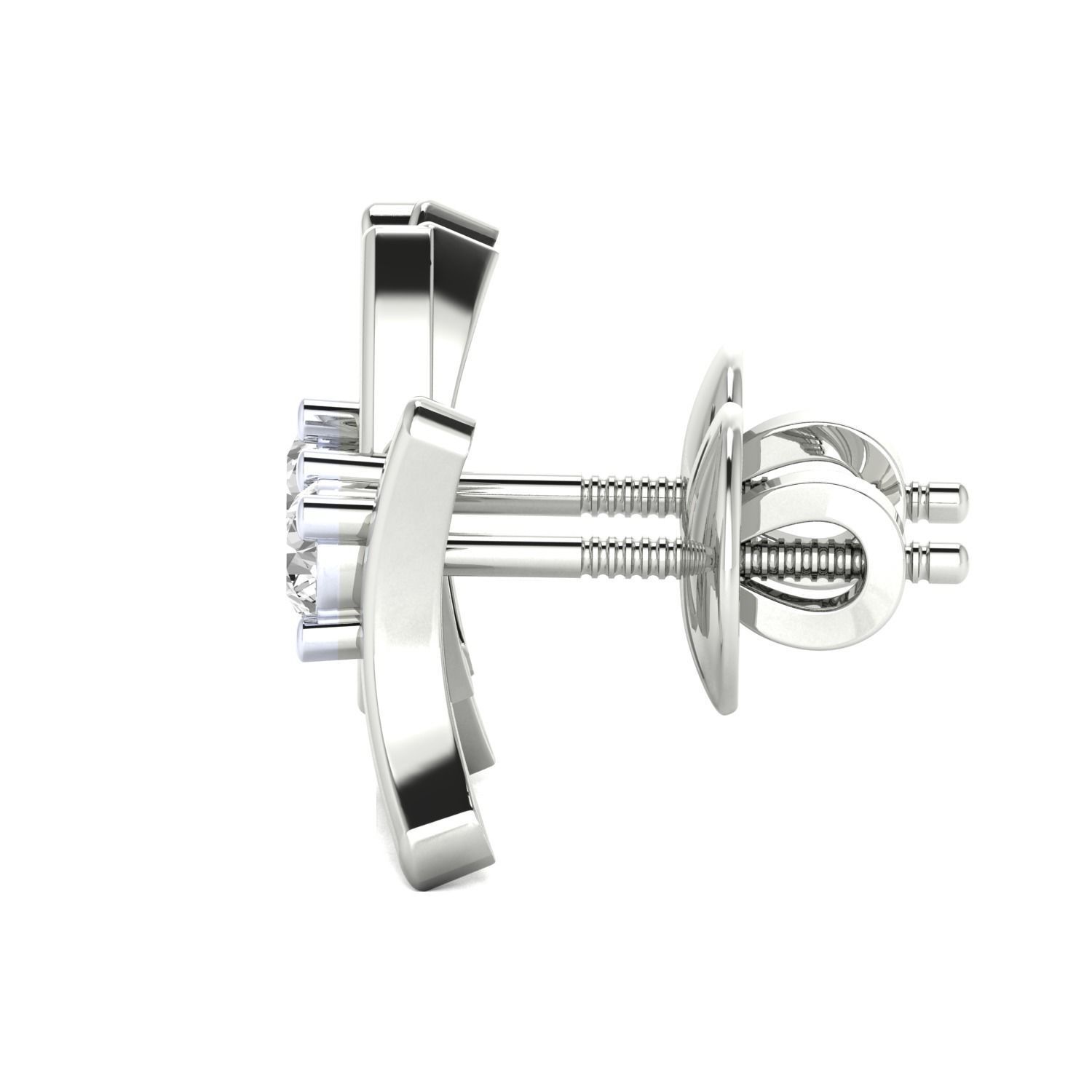 Women Earrings STL JCD OBJ FBX Renders Details 3D print model_9